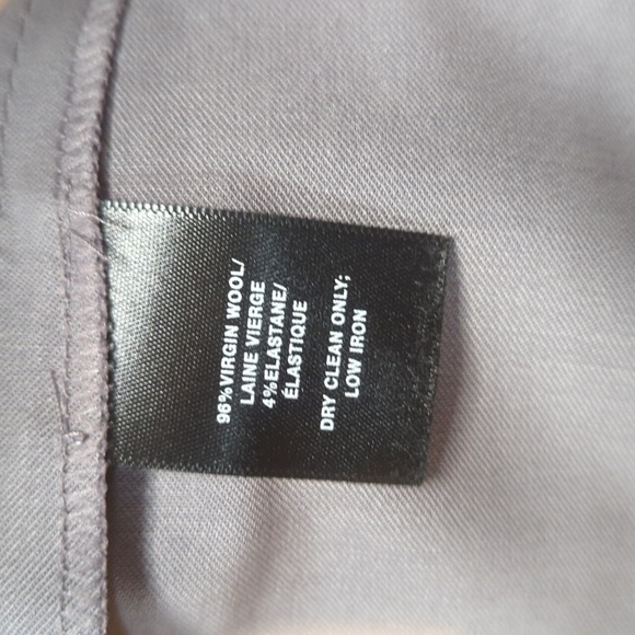 Lafayette 148 Barrow Pants Wool Blend Lavender Gray Straight leg front zip - Picture 8 of 9